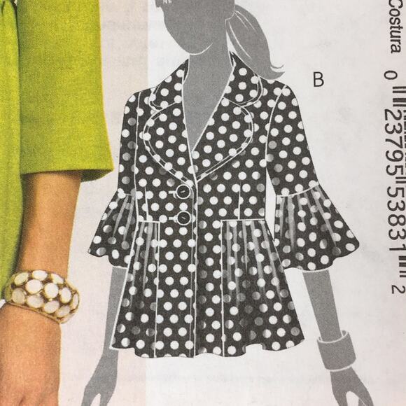 McCall's M5594‎ Misses Lined Blazer Jacket Sewing Pattern Size A5 (6-8-10-12-14) - Picture 4 of 10
